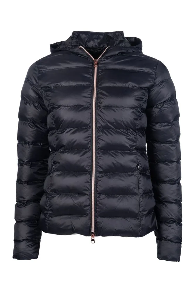 HKM Quiltet Jakke Lena XL - Sort/Rosegold - Ridejakke