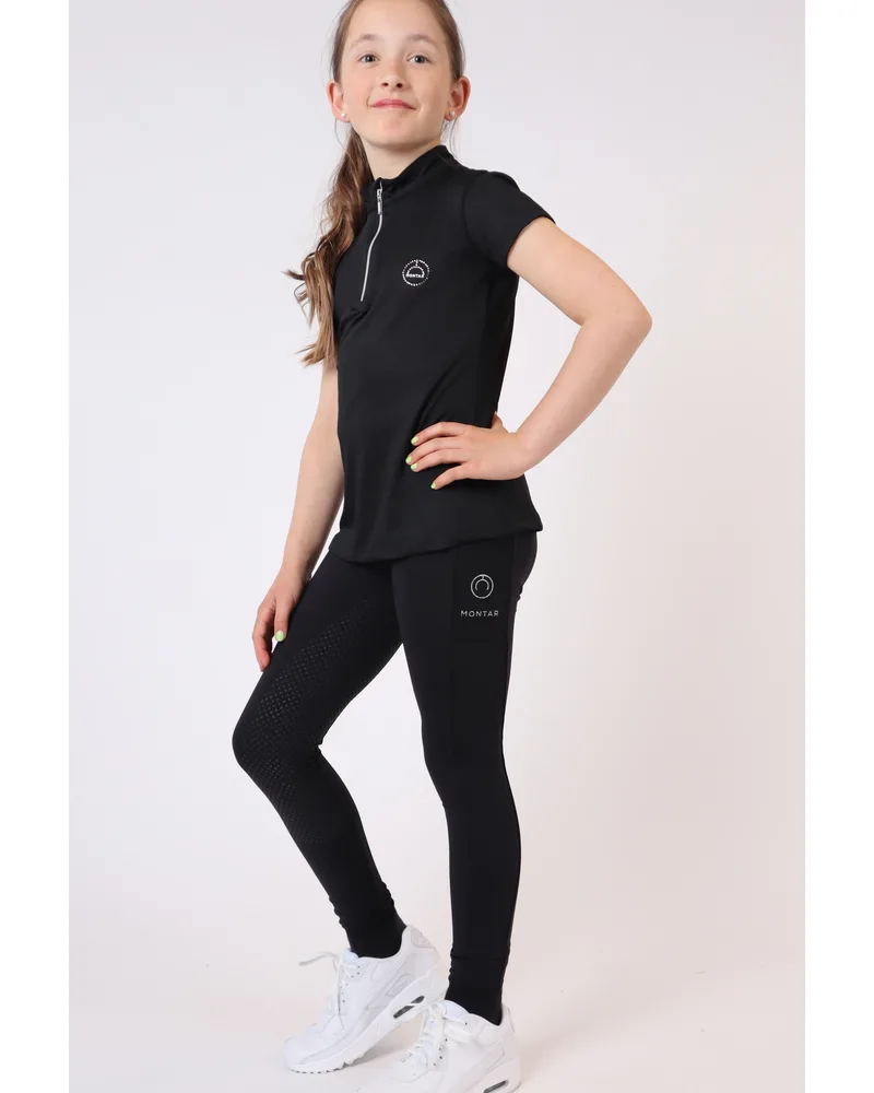 Montar Everly Junior Bluse 164 - Sort - Ridebluse