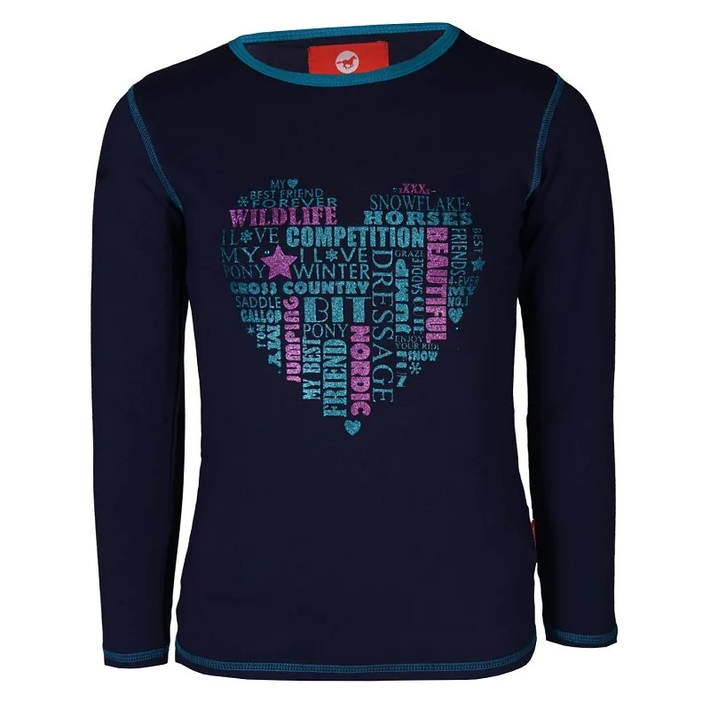 Red Horse Langærmet T-Shirt 104 - Navy