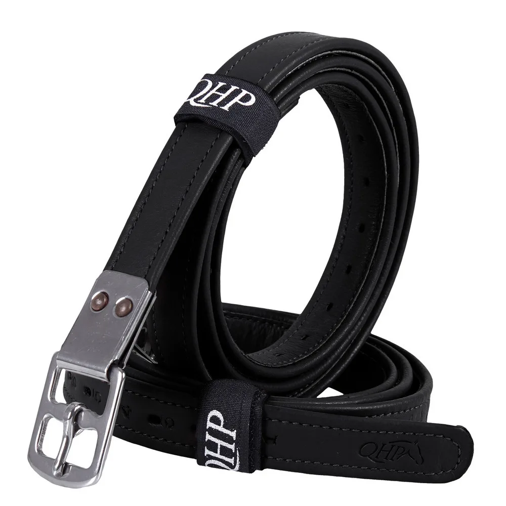 QHP Stigremme Ultra Strong 120 cm - Sort - Til hest