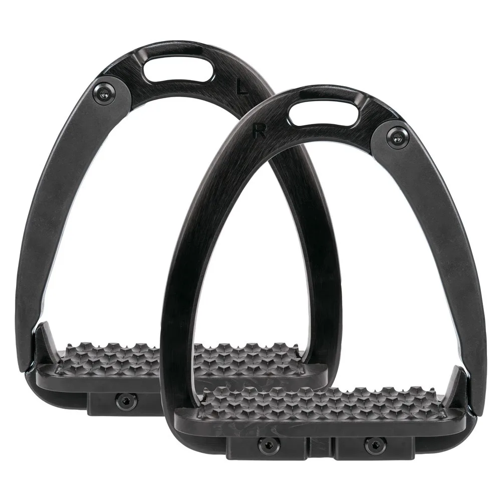 HH Safe Release Stigbøjler 12 cm - Sort - Til hest