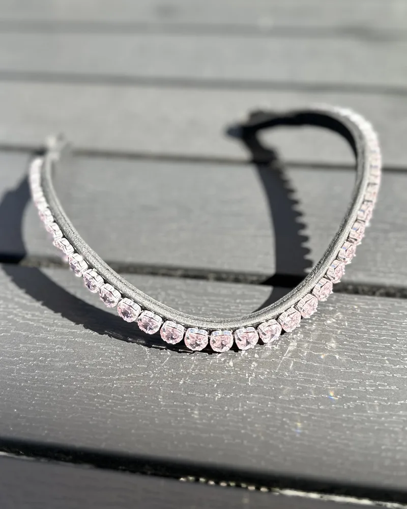 By Weber Pandebånd Hearts Shape Full - Rosa - Til hest