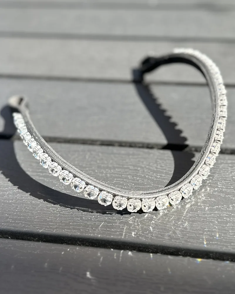 By Weber Pandebånd Hearts Shape Pony - Silver - Til hest
