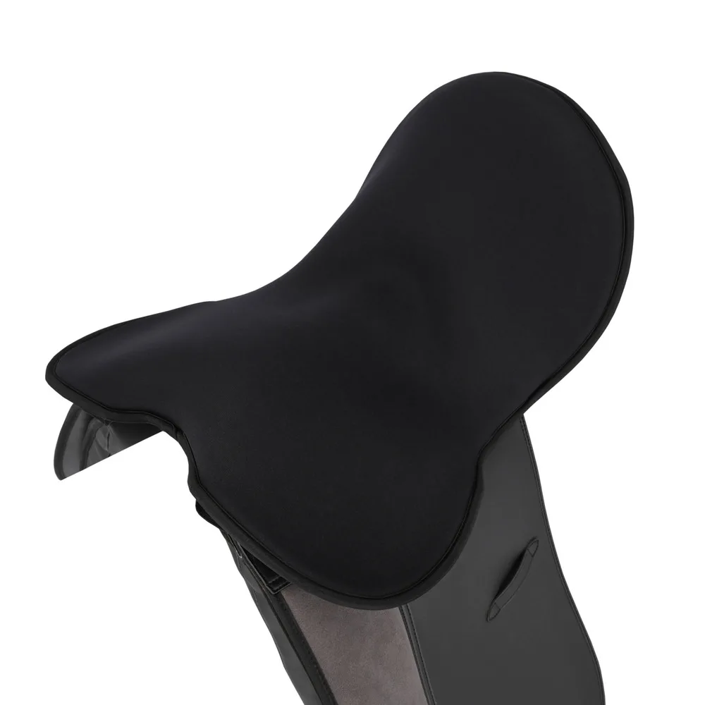 QHP Seat Cover Memoryfoam L - Sort - Til hest