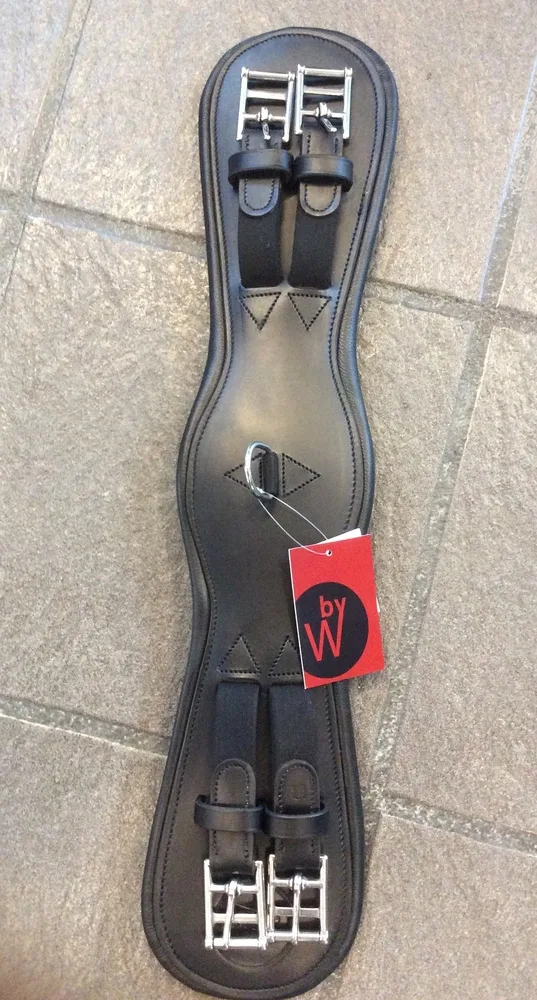 By Weber Læder Dr. Gjord 55 cm - Sort - Til hest