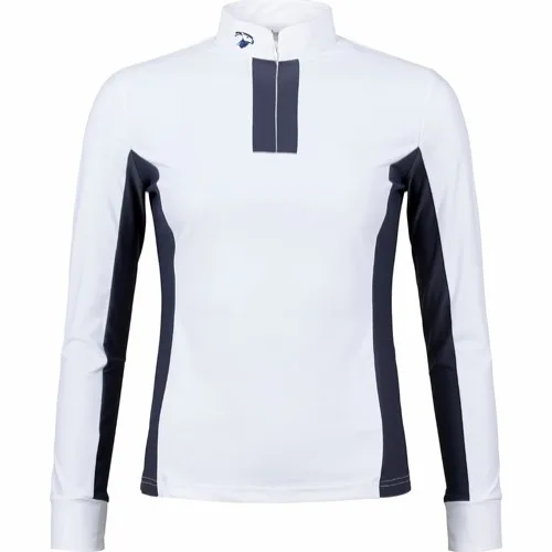 Catago Milo Stævnebluse L - White/Navy - Ridebluse