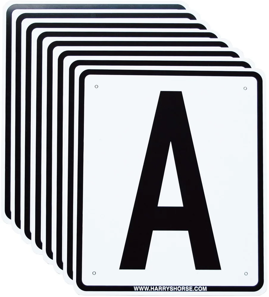 Bogstaver til Dressurbane 20x24 cm - Hvid